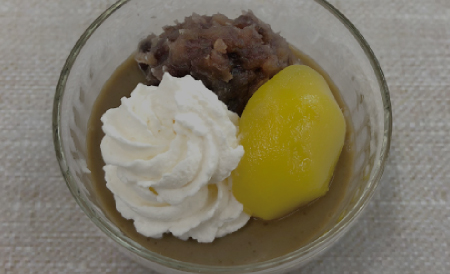 トッピングほうじ茶プリン