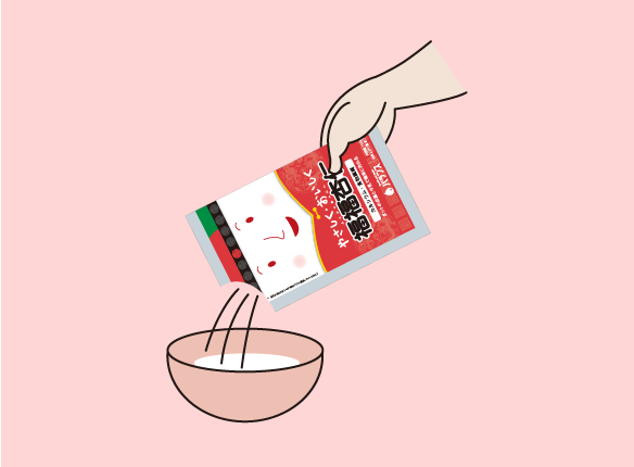 ボールに「福福杏仁」1袋（150g）を入れます。