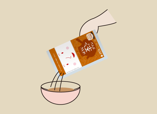 ボールに「ほうじ茶っプリン」1袋（150g）を入れます。